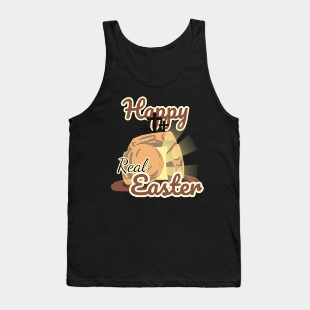 Happy Real Easter Day Tank Top by Dearly Mu